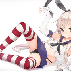 This is a pixiv picture whose title is 挑発的な島風.