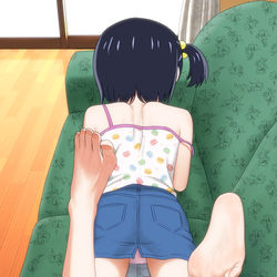 This is a pixiv picture whose title is ゲームに夢中の和（なごみ）ちゃん.