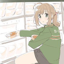 This is a pixiv picture whose title is 下積み時代の佐藤心.