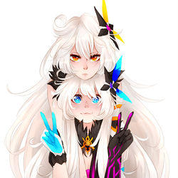 This is a pixiv picture whose title is hov but blue.
