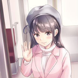 This is a pixiv picture whose title is 春色コーデの彼女と・・・.