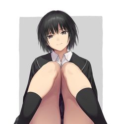 This is a pixiv picture whose title is 競泳水着は平気なのにパンツは恥ずかしい七咲.