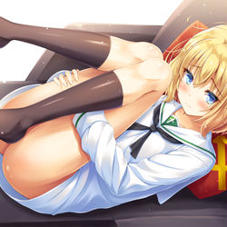This is a pixiv picture whose title is 大洗女子学園の制服を着るカチューシャ様.