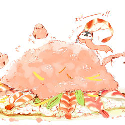 This is a pixiv picture whose title is ひなまつりちらしずし.