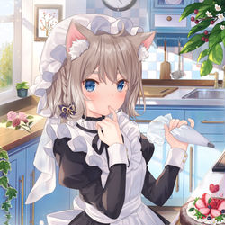 This is a pixiv picture whose title is ねこメイド.