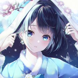 This is a pixiv picture whose title is 冬少女.