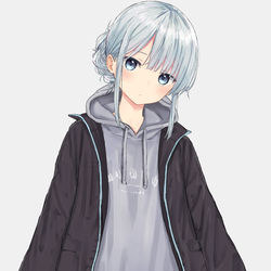 This is a pixiv picture whose title is 銀髪ちゃん.