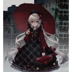 This is a pixiv picture whose title is ゴシックな通学スタイル.