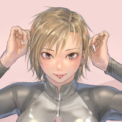 This is a pixiv picture whose title is 顔と色塗りの練習.