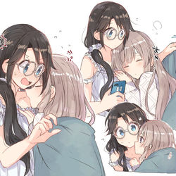 This is a pixiv picture whose title is 寝ぼけて甘噛みする癖がある霧子.