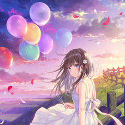 This is a pixiv picture whose title is どこかに行きたくて.
