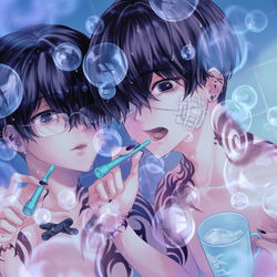 This is a pixiv picture whose title is Twins.