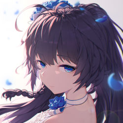 This is a pixiv picture whose title is 雷电芽衣·纯净永恒.