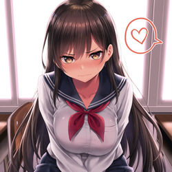 This is a pixiv picture whose title is 愛してるゲーム弱々JKさん.