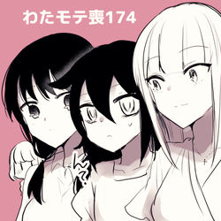 This is a pixiv picture whose title is わたモテ感想絵　喪174.