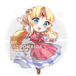 This is a pixiv picture whose title is Zelda (SSBU) Chibi.