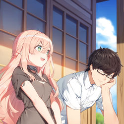 This is a pixiv picture whose title is 日本一の高校生魔術師、異世界奴隷少女をもらう　.