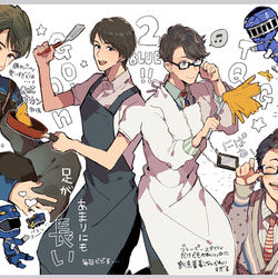 This is a pixiv picture whose title is ブルーで2号でエプロンな推し.