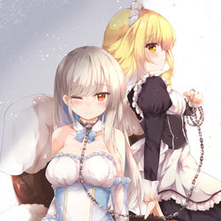 This is a pixiv picture whose title is 優しい主従関係.