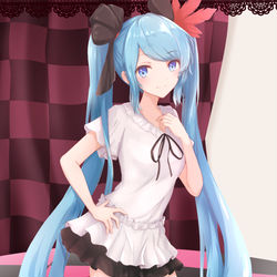 This is a pixiv picture whose title is 右手がお留守なのを  なんとかして！.