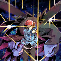 This is a pixiv picture whose title is 演舞と流星.