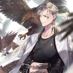 This is a pixiv picture whose title is 山鳥毛.