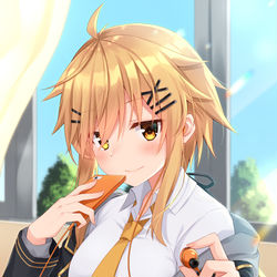 This is a pixiv picture whose title is 「ほら、耳貸して」.
