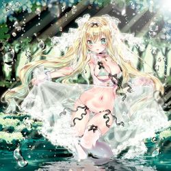 This is a pixiv picture whose title is 深緑の金髪ちゃん.