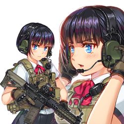 This is a pixiv picture whose title is ミリタリーJK.