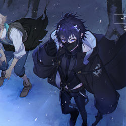 This is a pixiv picture whose title is 雪林での再会【PFAOS】.
