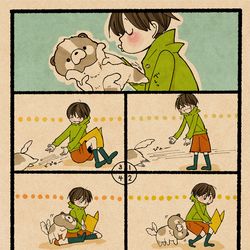 This is a pixiv picture whose title is 気まぐれワンコ.