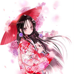 This is a pixiv picture whose title is 花鳥風月.