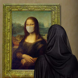 This is a pixiv picture whose title is ルーブル美術館も休館ですよ。.