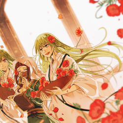 This is a pixiv picture whose title is 美しい緑の人.