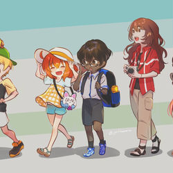 This is a pixiv picture whose title is アイアイエーの少年達.