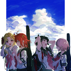 This is a pixiv picture whose title is 放課後帰り道.