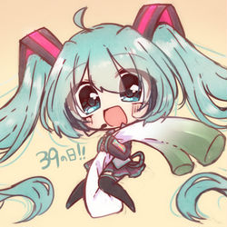 This is a pixiv picture whose title is みくみく！.