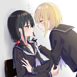 This is a pixiv picture whose title is 欠損百合シリーズの電子書籍配信中.