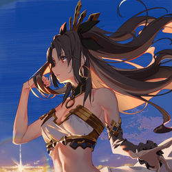 This is a pixiv picture whose title is イシュタル   夕阳下的伊斯塔尔.