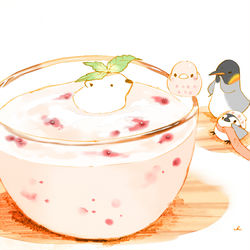 This is a pixiv picture whose title is フルーチェとり.