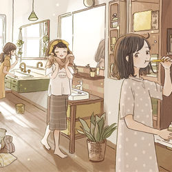 This is a pixiv picture whose title is たのしいあさ.