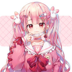 This is a pixiv picture whose title is 🌸🐰.