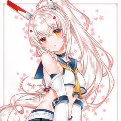 This is a pixiv picture whose title is 綾波改.