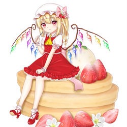 This is a pixiv picture whose title is いちごのパンケーキとフランちゃん.
