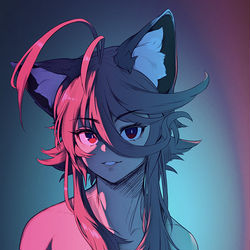 This is a pixiv picture whose title is RED&BLUE.