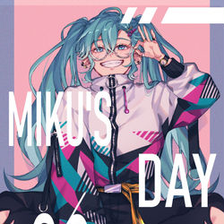 This is a pixiv picture whose title is ミクの日.