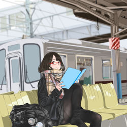 This is a pixiv picture whose title is 我慢する5分.