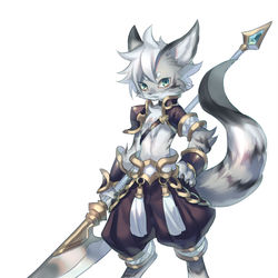 This is a pixiv picture whose title is 武装ケモノ.