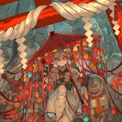 This is a pixiv picture whose title is 逢 魔 ヶ 刻 -根の国底の果て-.