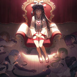 This is a pixiv picture whose title is ガール・カフェ・ガン　KV.